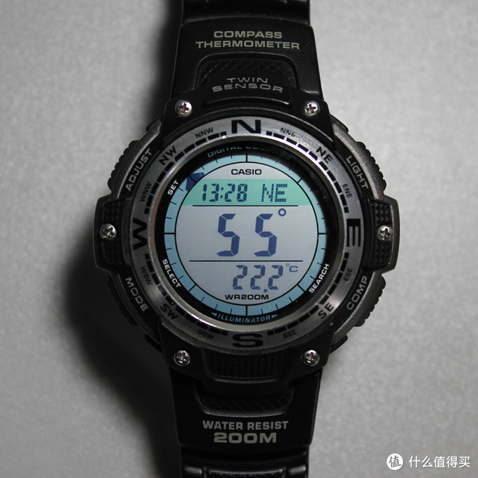 casio最便宜带指南针户外表:sgw-100-1vdf_手表_什么