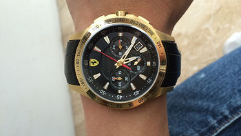 闪瞎我的24K氦氪金X眼之 Scuderia Ferrari 法拉利 男款土豪金腕表