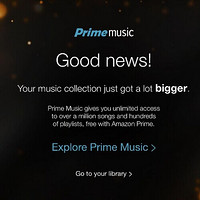 消费提示：Amazon上线Prime Music音乐流媒体服务 Prime付费用户可免费使用