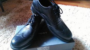 不一样的正装鞋脚感：Rockport 乐步 Style Wise Wooster Black Full-Grain Leather 雕花男鞋