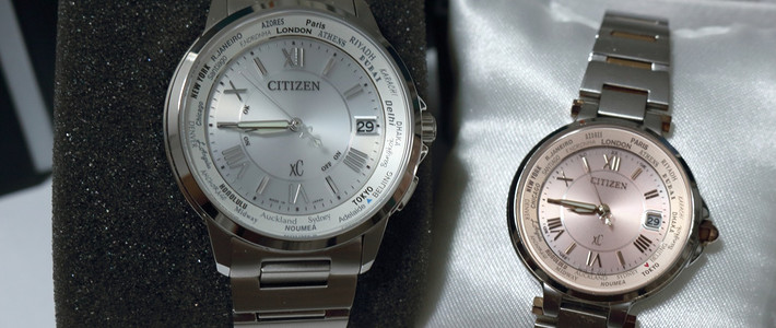 文艺范的光动能电波对表:citizen 西铁城 cb1020-54a & ec1014-65w