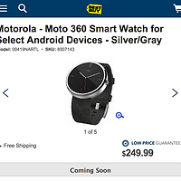 百思买泄露Moto 360配置  售价249美元 真假待定
