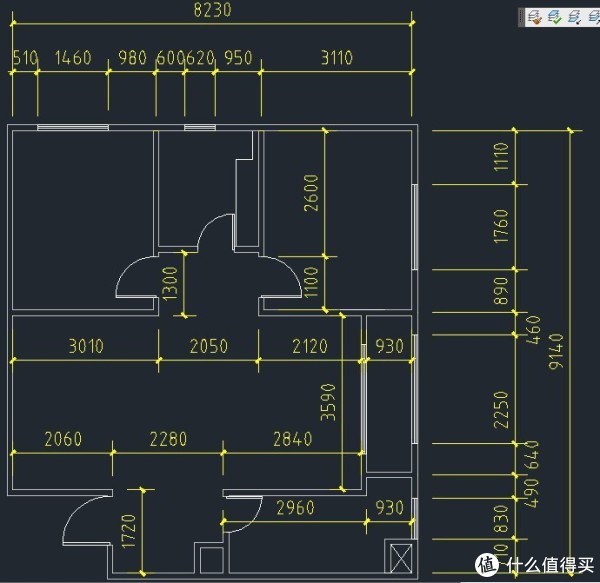 这是家中平面图,所有尺寸本人测量难免不准,预算15w