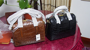 老妈的小包，同款双色折腾入手：FOSSIL Sydney Crocodile Satchel 女士手包