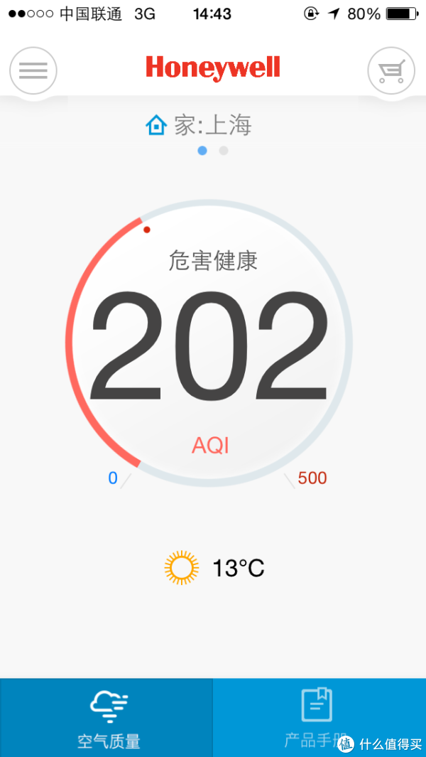 第一页是当地的pm2.5指数，果然不咋地吧