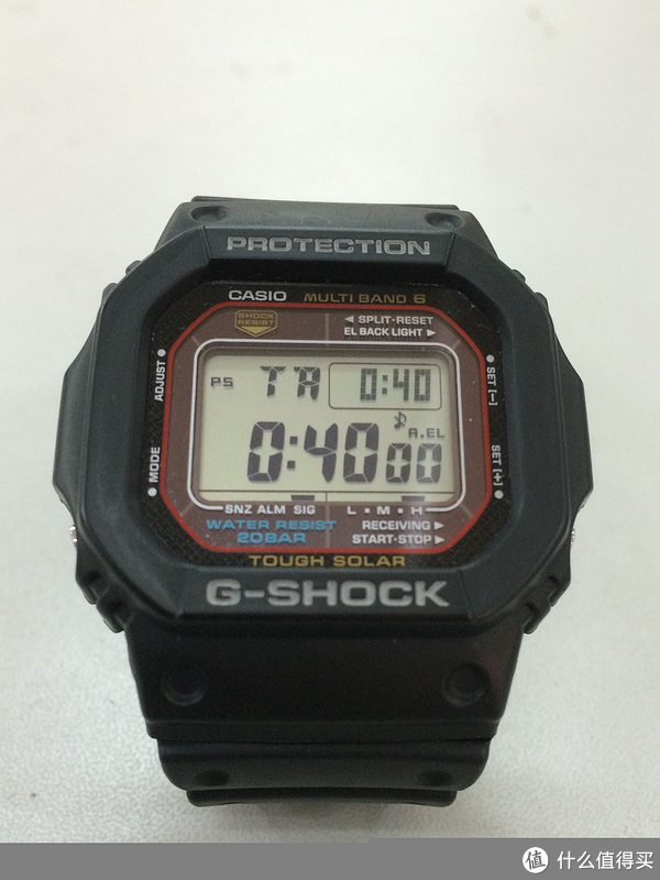 我去年买了个表:casio 卡西欧 g-shock gwm5610-1 男款电波表