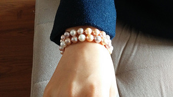 准时的礼物&迟到的晒单：BlueNile14k 白金双串粉色淡水养珠手链