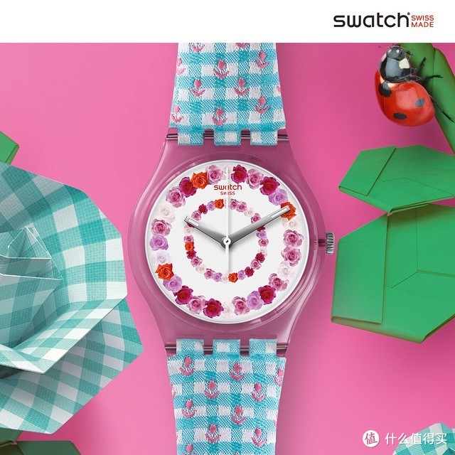 玫瑰寄情思:swatch 斯沃琪 2015新款母亲节主题手表"roses4u" gz291