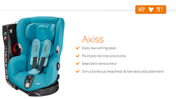 会转动的 Maxi-Cosi Axiss 安全椅