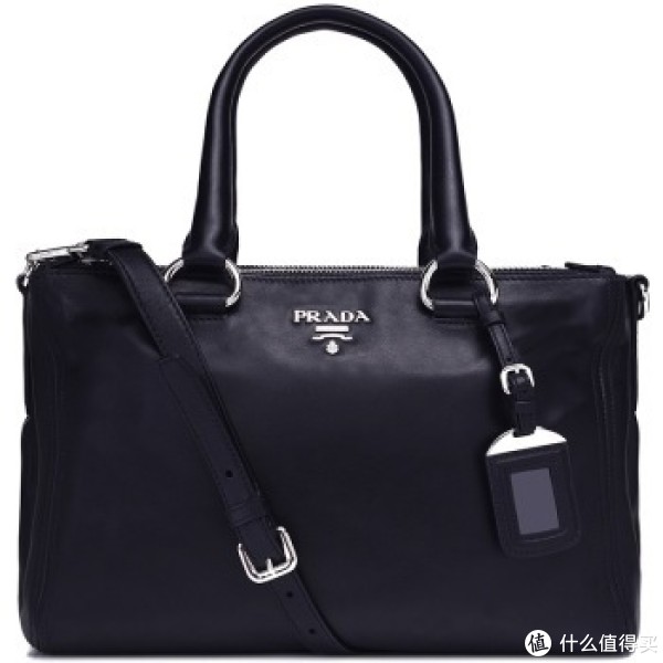 斜晖脉脉水悠悠:Prada 普拉达 女士黑色真皮手提单肩斜挎包 BN2866
