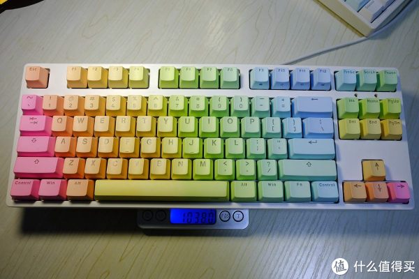 白色 87键 原厂轴 pbt?高斯gs87和ikbc g87机械键盘改灯横评