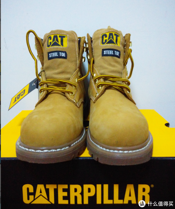 cat caterpillar 卡特匹勒 second shift steel toe 劳保大黄靴实物