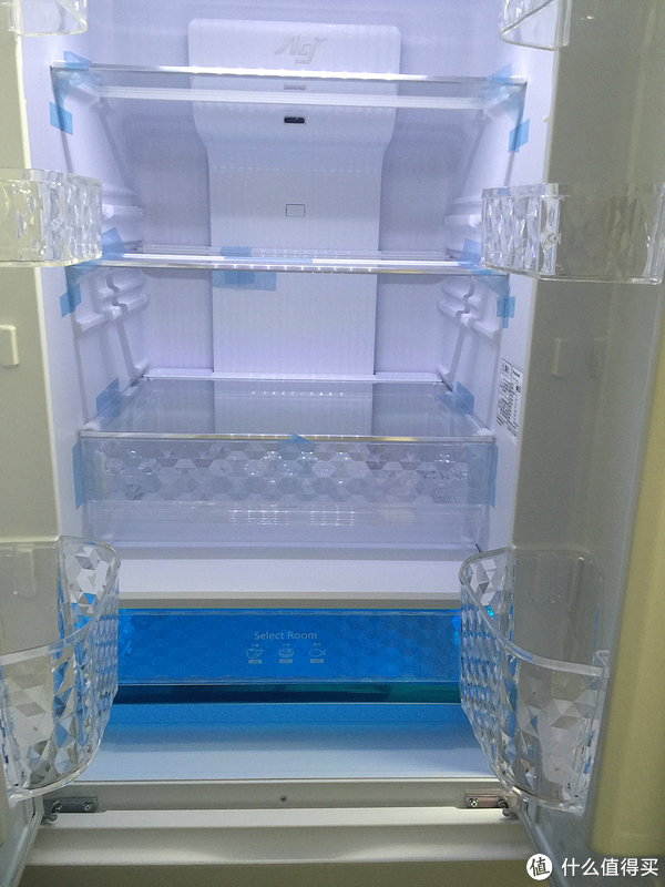 松下nr-d380tx-xw 冰箱开箱展示(门表面|标志|冷藏室|冷冻室)