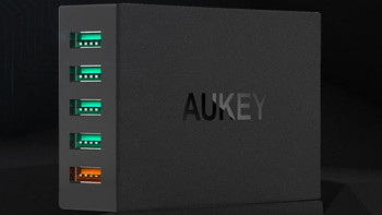 AUKEY 54W 5口 QC2.0电源 PA-T1 开箱简测