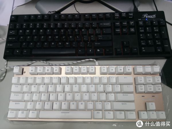 国货良心 — 旗键 flagk cherry 樱桃青轴混彩87键机械键盘 开箱