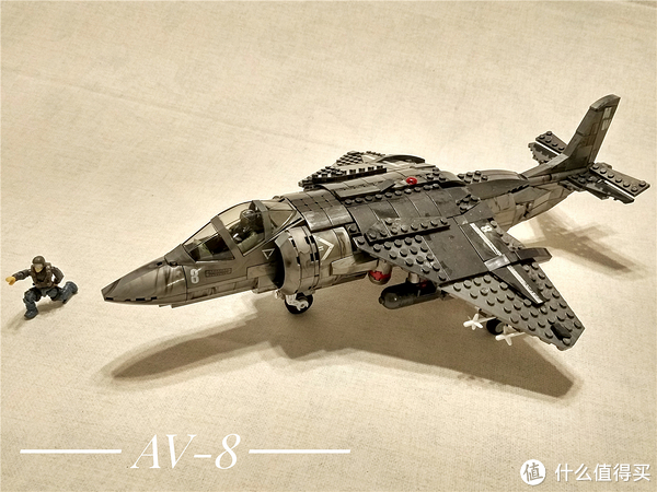 mega bloks 美高 使命召唤系列 cng86 av-8鹞式战斗机 拼插模型 开箱