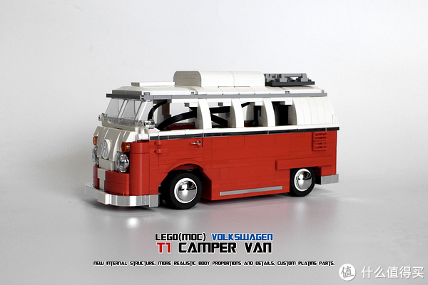 (附图纸)lego 乐高 moc,全新设计大众vw/t1 bus(camper van)