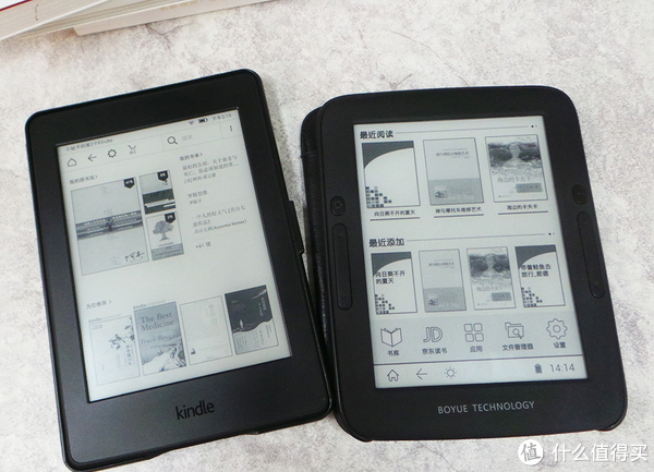 amazon 亚马逊 kindle paperwhite 3 电子书阅读器与 博阅 t62 mega