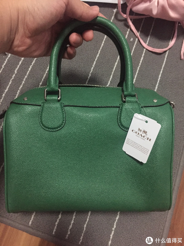 美国奥特莱斯买的COACH 蔻驰 绿色波士顿包
