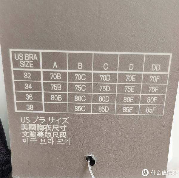 标的是美版尺码,有国标的对应码,lz选的是34c,对应的国内尺码是75d,lz