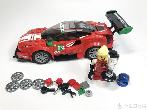 百元名车:lego 乐高 赛车系列 75886 法拉利488gt3 scuderia corsa