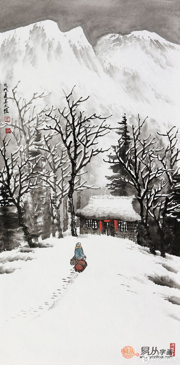 禅意画境,净化心境,实力派山水画家吴大恺的雪景山水