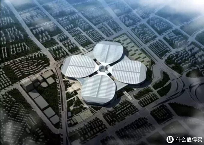 国展中心鸟瞰图,四叶草状