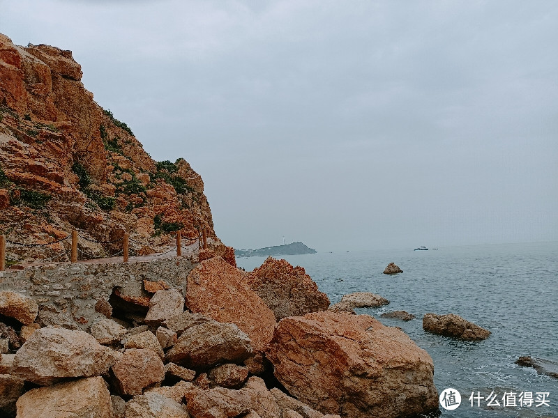 去黄渤海分界线途中黄渤海分界线峰山林海看长岛县城九丈崖,真美,强推