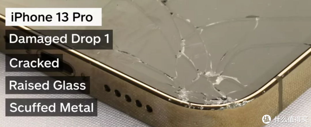 而iphone 1368 pro就没有那么幸运了,第一次跌落屏幕就碎了