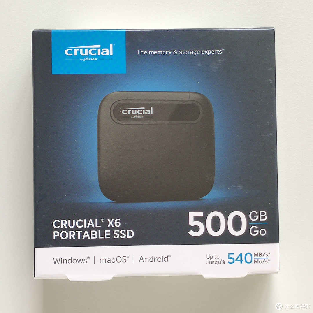 99元包邮的英睿达500GB移动固态硬盘开箱简测_移动硬盘_什么值得买