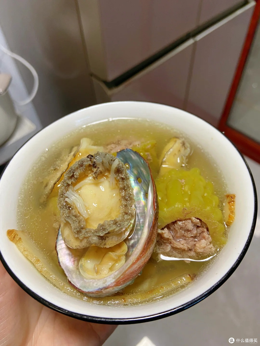 我妈常做的苦瓜炖鲍鱼，超级好喝！！_海鲜水产_什么值得买