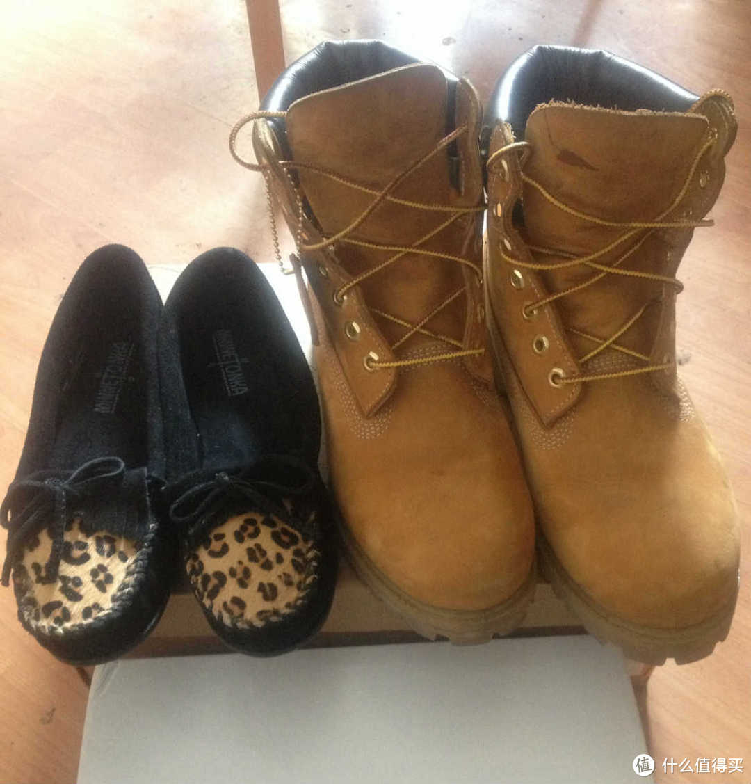 海淘鞋子两双：迷你唐卡豹纹+Timberland经典大黄靴10061