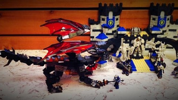 搭积木~Mega Bloks 魔兽世界 Deathwing's Stormwind Assault 暴风城大门 死亡之翼