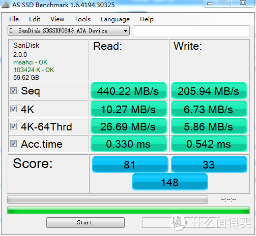 SanDisk(闪迪) 64G SATA3 固态硬盘(SDSSDP-064G-Z25)开箱评测