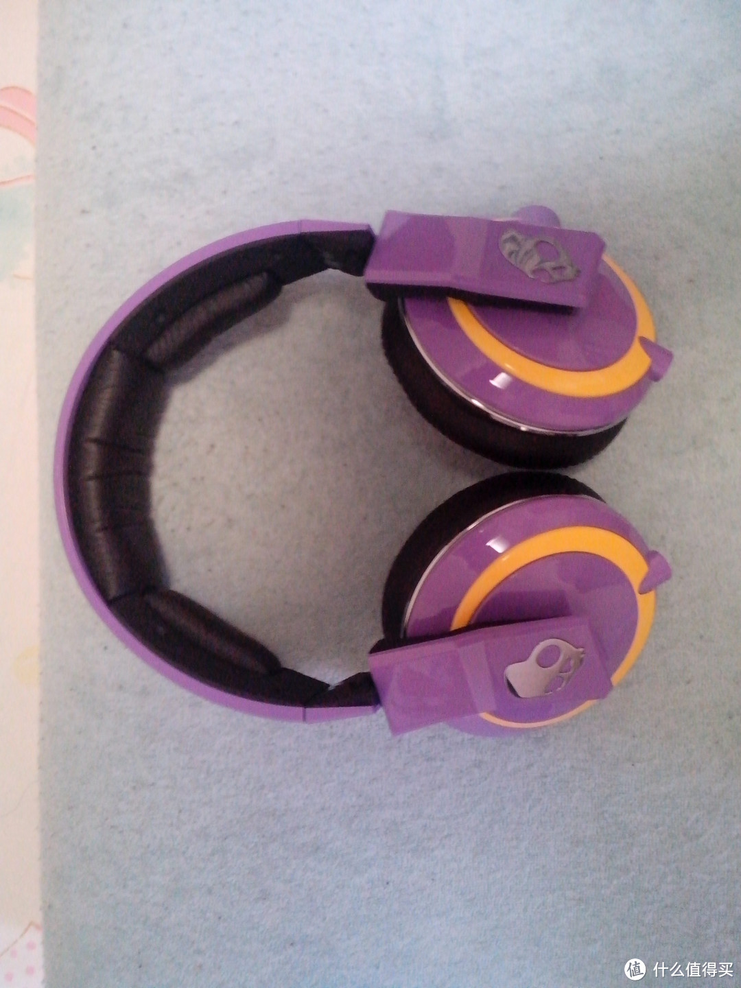 skullcandy骷髅耳机mix master 湖人限量版，亮骚紫色