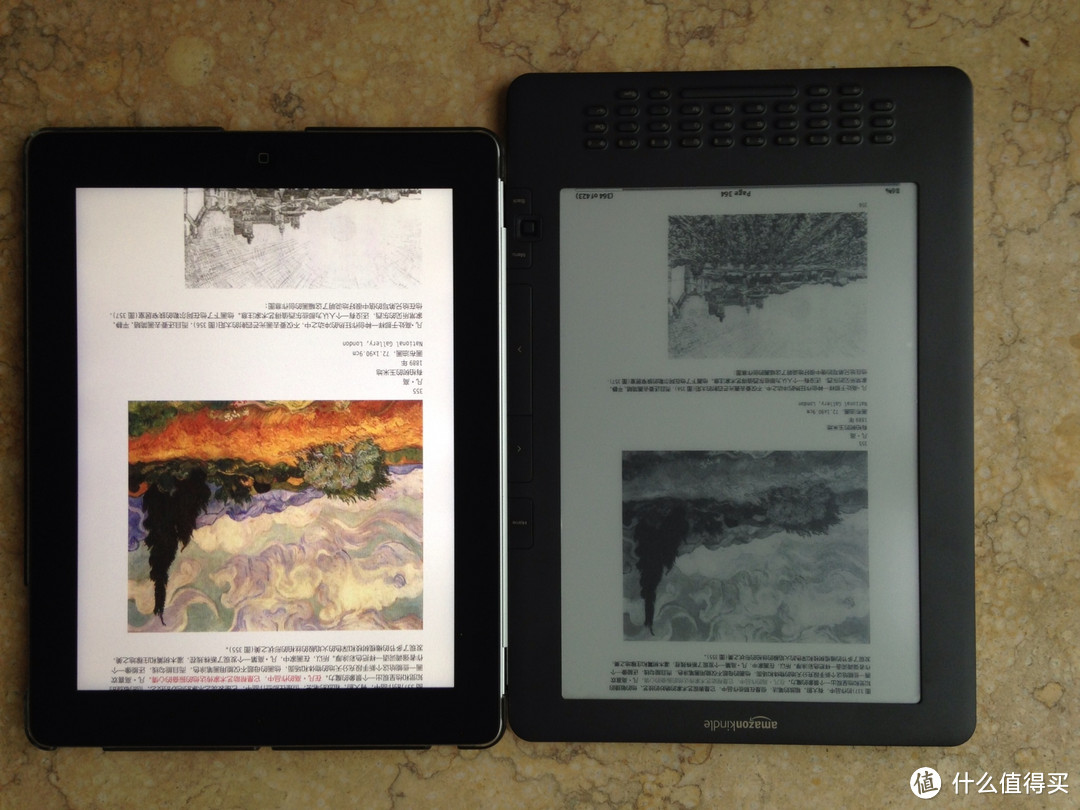 kindle dx g, eink电子墨水与iPad4 液晶屏显示简单对比