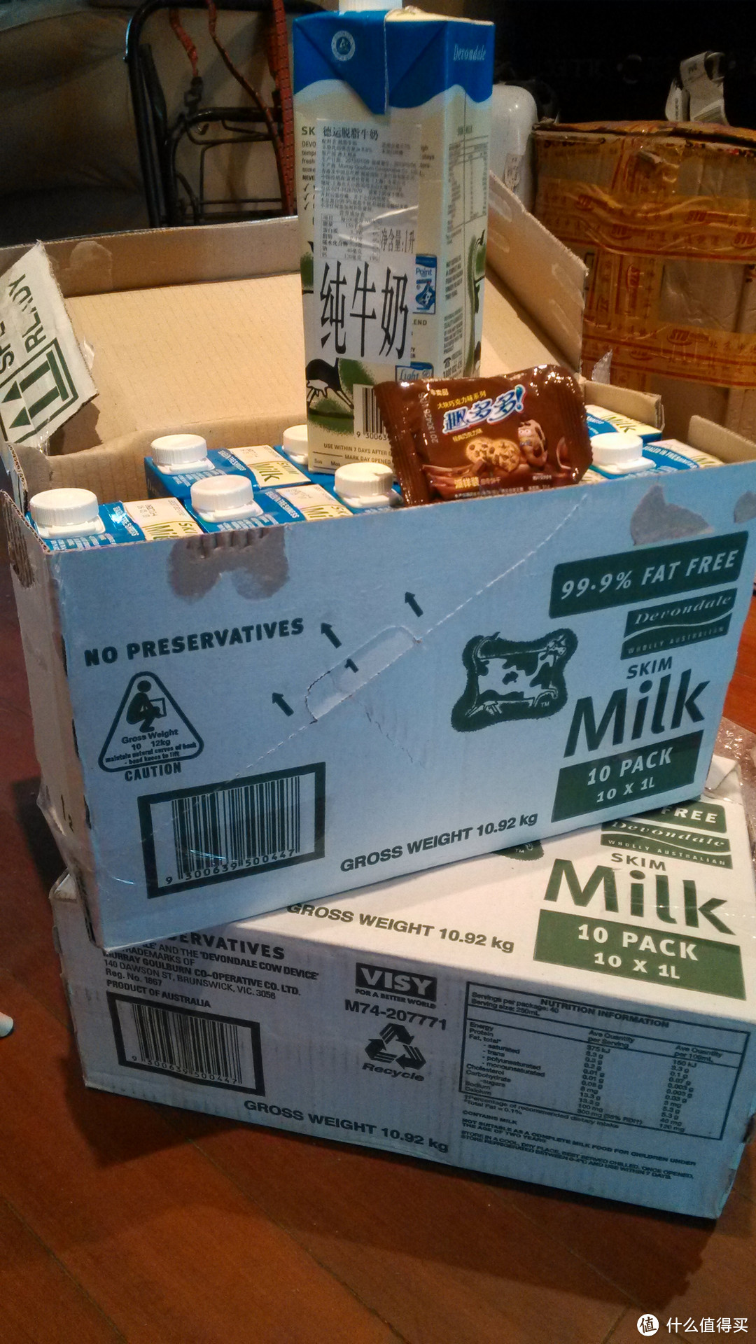 晒 超值5.05元/L  Devondale 德运 脱脂奶 以及其做成的酸奶