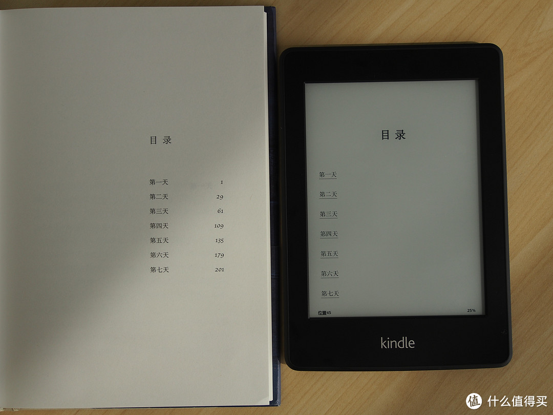 Kindle Paperwhite入手，另附同K4对比，纸质书和电子书对比