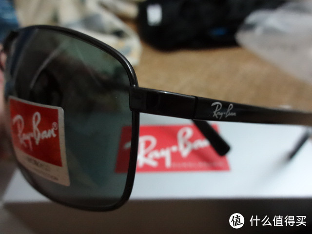 帮同事买的奢侈品 RAY-BAN 雷朋 3470E 黑色金属框黑色板材镜腿太阳镜