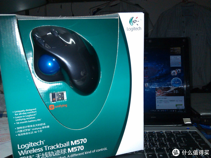 奇葩鼠标 Logitech 罗技m570 无线轨迹球鼠标1大洋入手 吼吼 电脑外设 什么值得买
