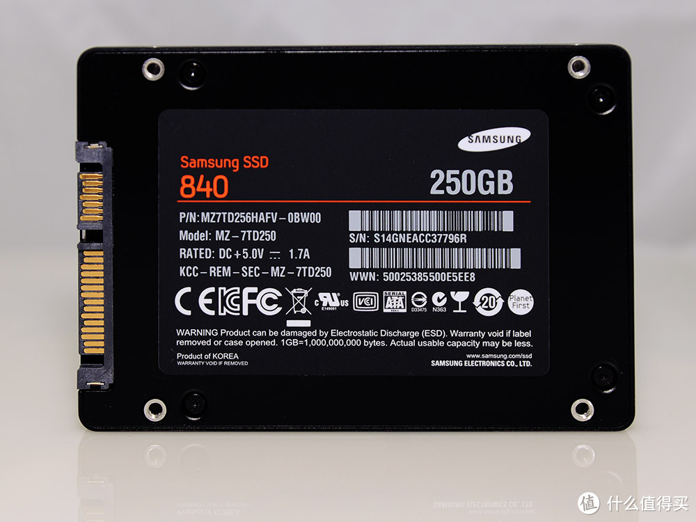 意外的惊喜 Samsung 三星 840系列 MZ-7TD250BW 250G SATA3 2.5英寸 SSD固态硬盘（TCL颗粒）