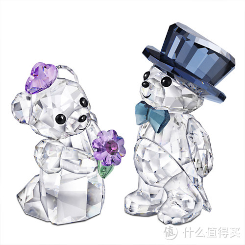 ​这玻璃咋就这么贵呢？Swarovski 施华洛世奇 1096736 我愿意情侣小熊 水晶摆件 龟速晒单