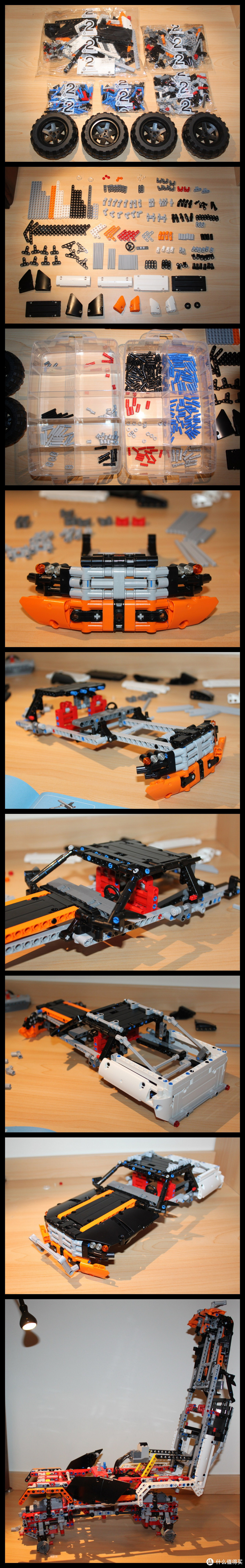也来晒晒我的LEGO12年科技旗舰—— LEGO 乐高 机械组 Technic 9398 四驱越野遥控车