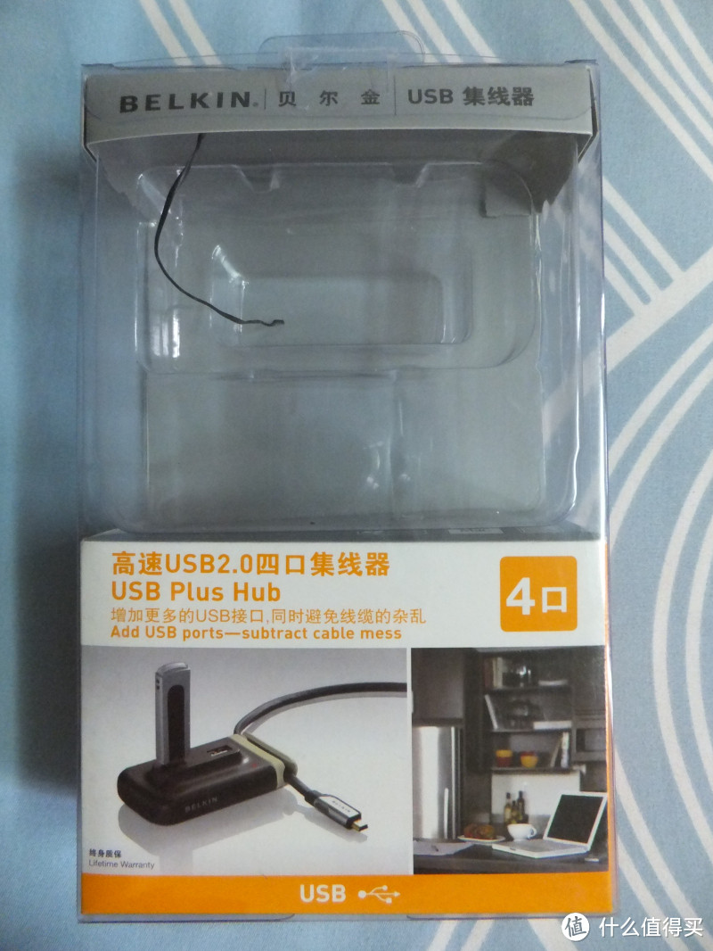 贝尔金 USB2.0 四口集线器F5U304zhWHT 晒单
