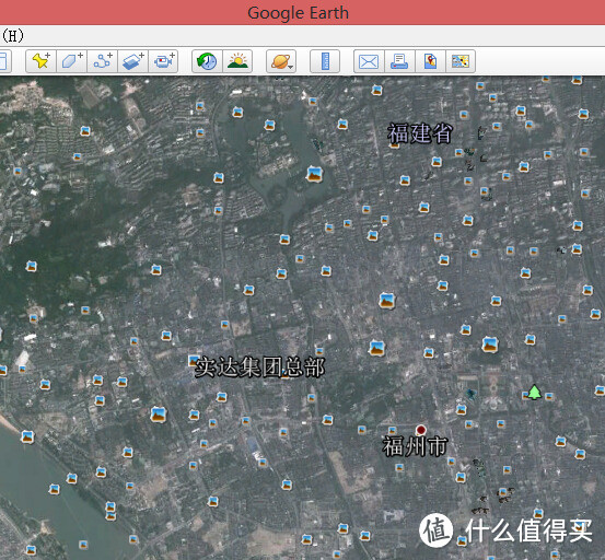 Google Earth 中显示，现在大城市几乎都是密密麻麻的图片。