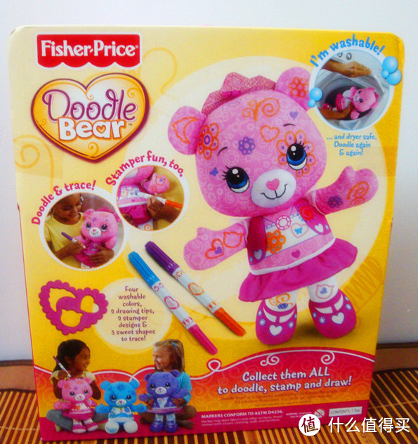 送给小侄女的礼物：Fisher-Price 费雪 Doodle Bear Rose 小熊娃娃