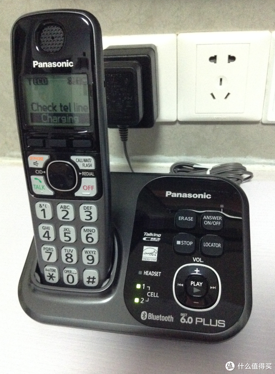 手机、固话两不误：Panasonic 松下 KX-TG254SK 无绳电话套装 翻新版