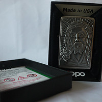 ZIPPO 打火机 缎纱镀铬贴章 耶稣基督 28125