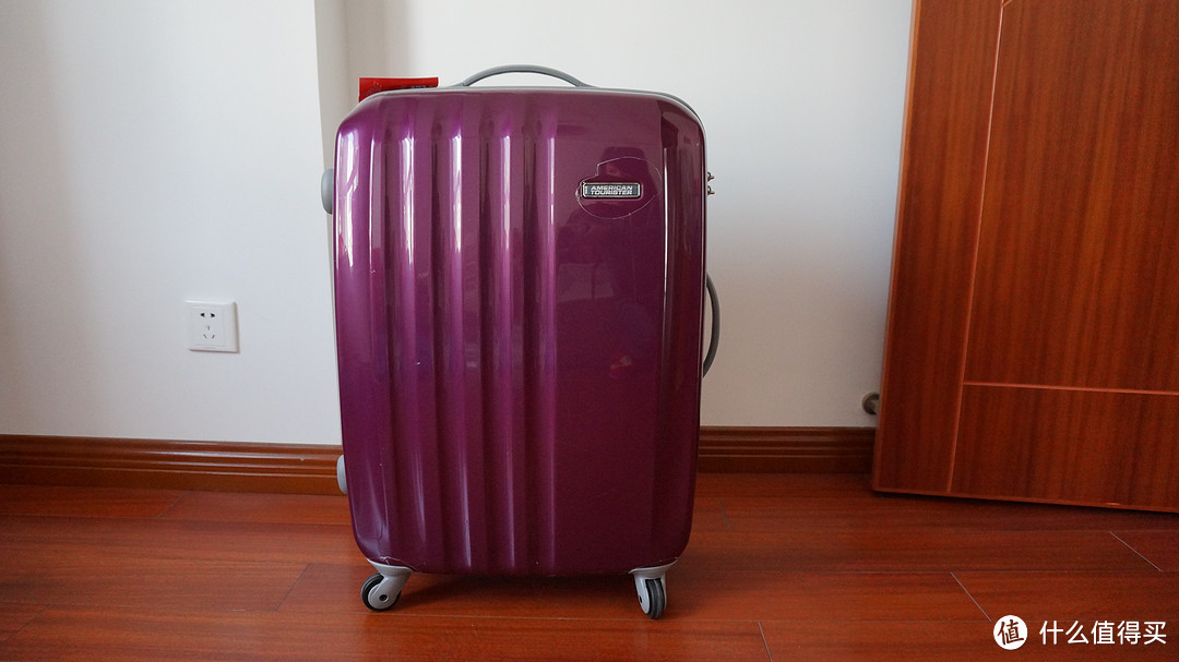 双十一收获之箱包：AmericanTourister 美旅箱包 100%PC 炫彩万向轮拉杆箱40T* 96009橘色20寸​+ 50010紫色24寸​