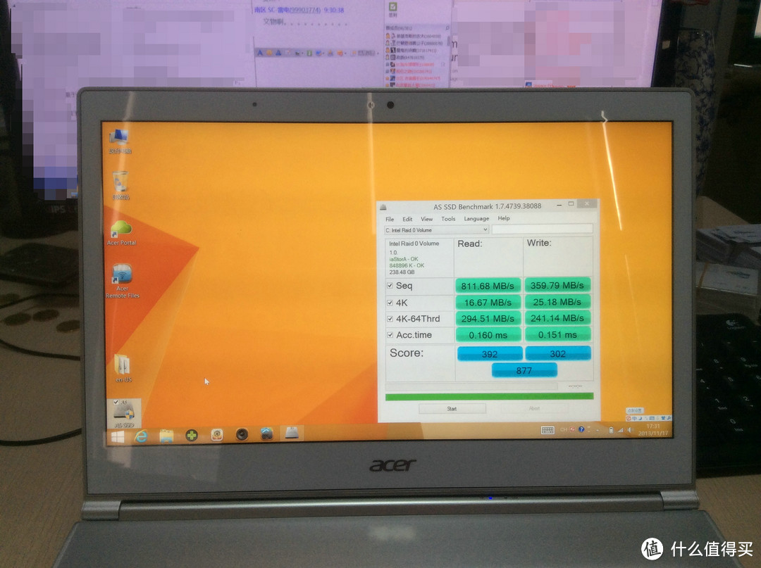 美亚直邮，Acer 宏碁 Aspire S7-392-9890 13.3英寸 触屏超极本，I7-4500U，8GB，256SSD顶配